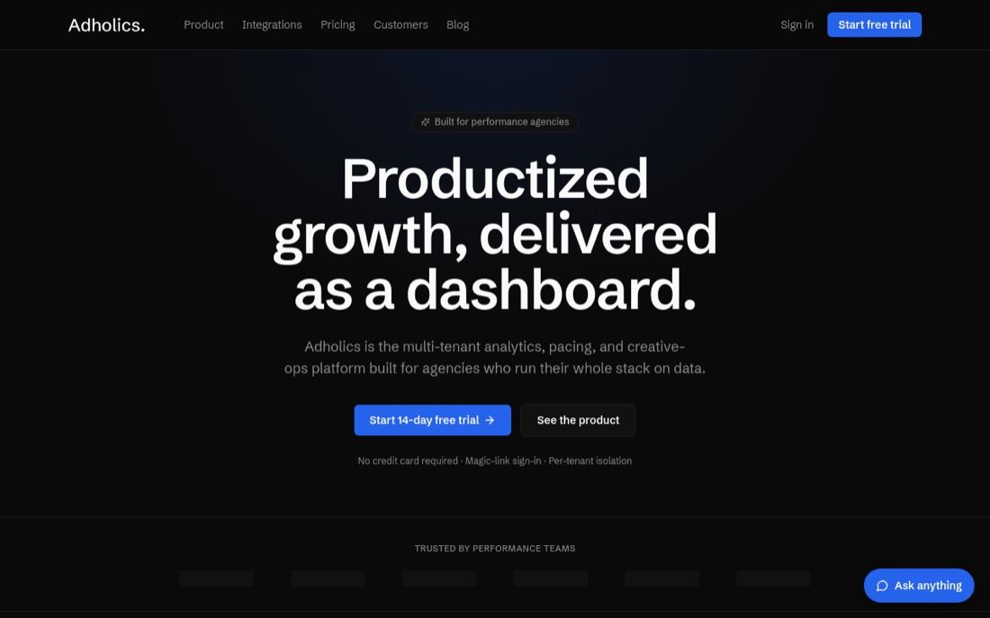 Adholics product screenshot
